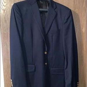 40L Navy Sport Coat (custom gold buttons)